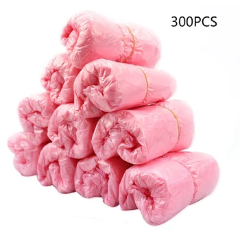 

300pcs Pink/Blue Disposable Shoe Covers Plastic Waterproof Shoe Cover Outdoor Dust Overshoes Household Merchandises