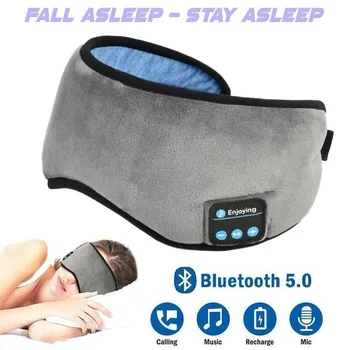 

Bluetooth 5.0 Wireless Stereo Earphone Eye Cover 3D Sleep Eye Mask Music Player Travel Eye Shades With Built-in Speakers Mic