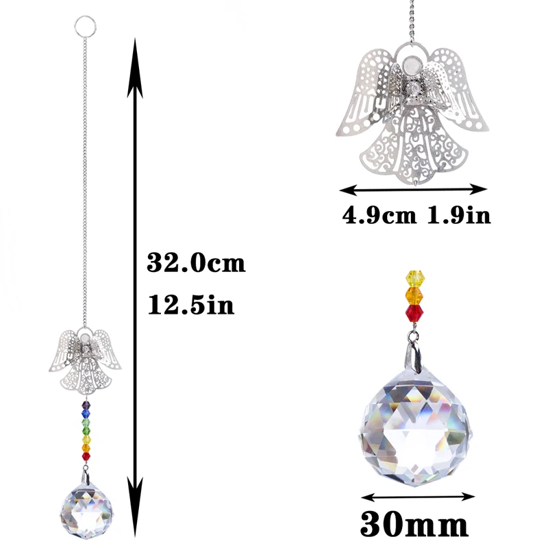 H& D упаковка из 2, чакра хрустальный шар Suncatcher Ручной Работы Радуга Висячие ангел-хранитель украшения для дома, свадьбы, растений, окна