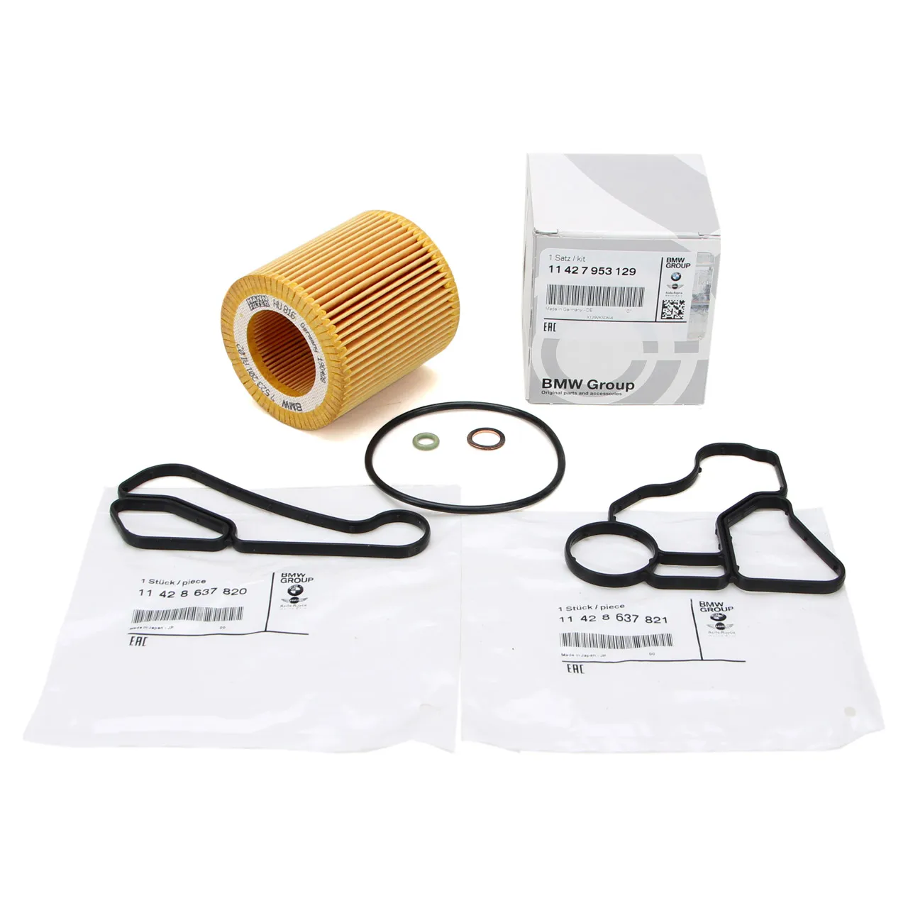 engine oil filter and seal gasket for N50 N52 N53 N54 N55 11427953129 11428637820 11428637821