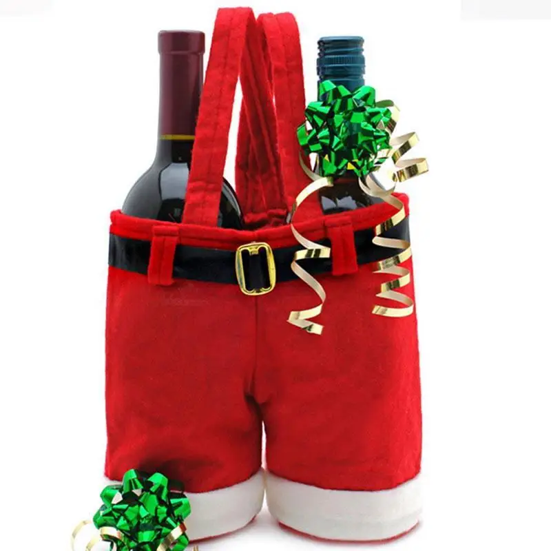 

Santa Claus Wine Bottle Holder* Merry Christmas Candy Package Carry HOT Insulated Kids Gift Cute Home