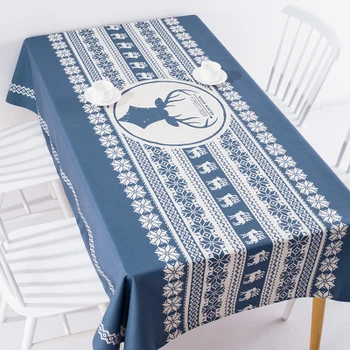 

Thickened deer rectangular table cloth dining room desk dinner cloth cover towel round tablecloth linen cotton home antependium