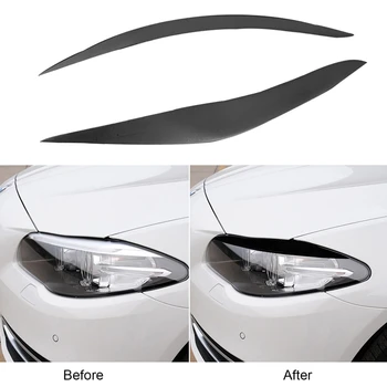 

Black Headlight Lid Eyebrow Headlight Eyelids Decoration for-BMW 5 Series 518D 520I 528I 535I F10 M5 2011-2016