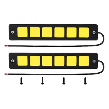 

2X Car Light Assembly Car Led Fog Light Daytime Running Lights COB Auto Day Light 12V