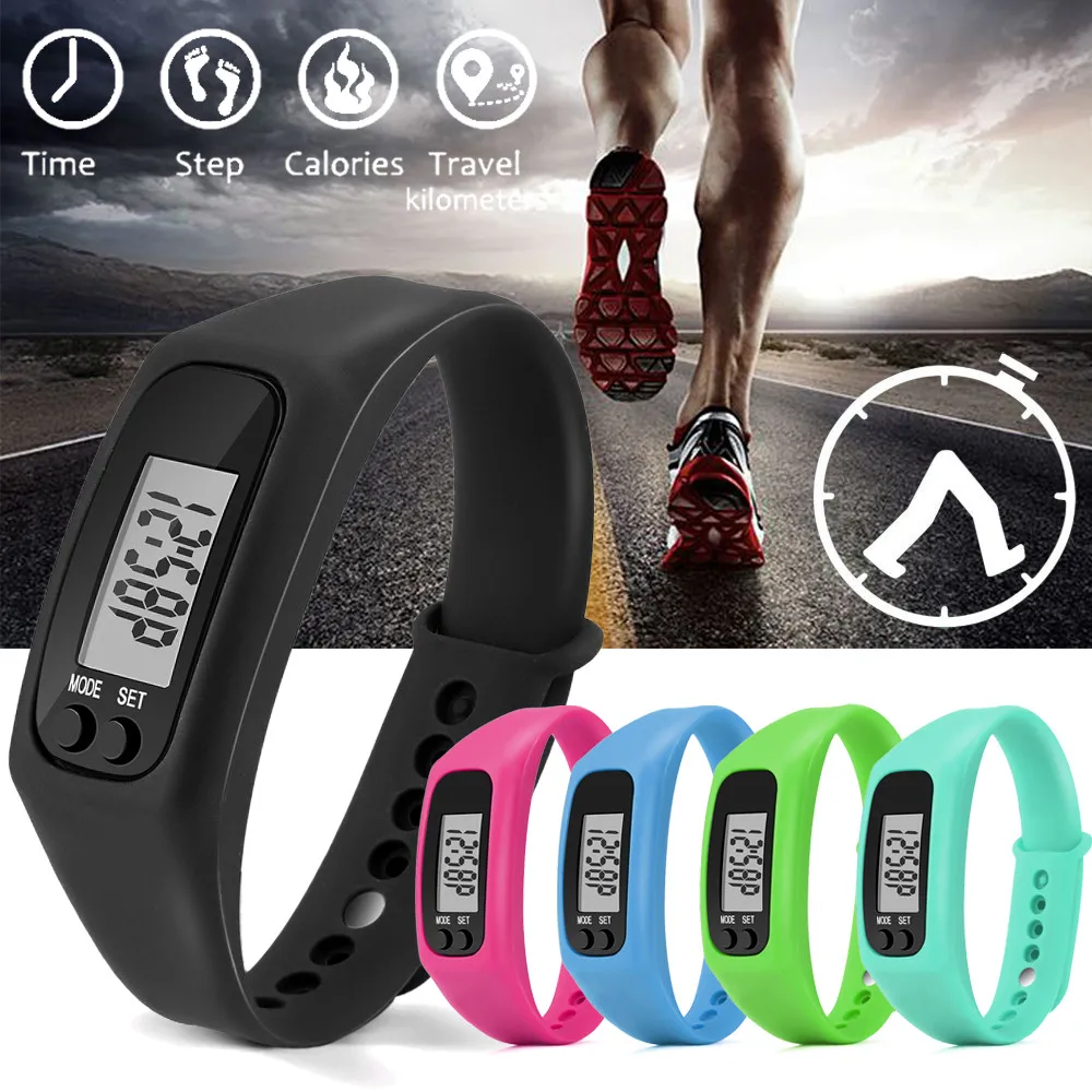

Long-Life Battery Multifunction 10 Colors Digital LCD Pedometer Run Step Calorie Walking Distance Counter High Quality Unisex Fi