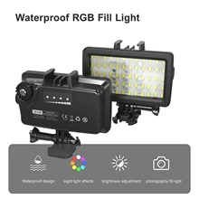 Andoer SL-20 Waterdichte Rgb Vullen Licht Led Video Licht 8 Verlichting Modi CRI95 + IPX8 Batterij Voor Duiken Voor Gopro hero 9/7/6/5