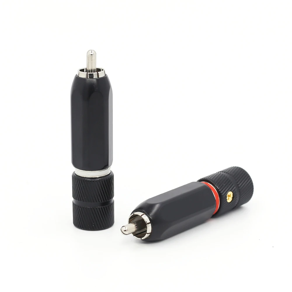 4 шт. Hi End HiFi аудио Родием Без припоя RCA терминал Audiophile разъем соединительный