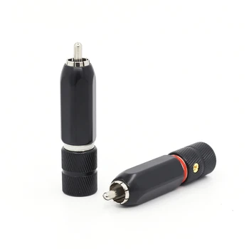 

4pcs Hi-End HiFi Audio Rhodium plated No Solder RCA terminal, Audiophile RCA Connector, Interconnect cable connector Jack