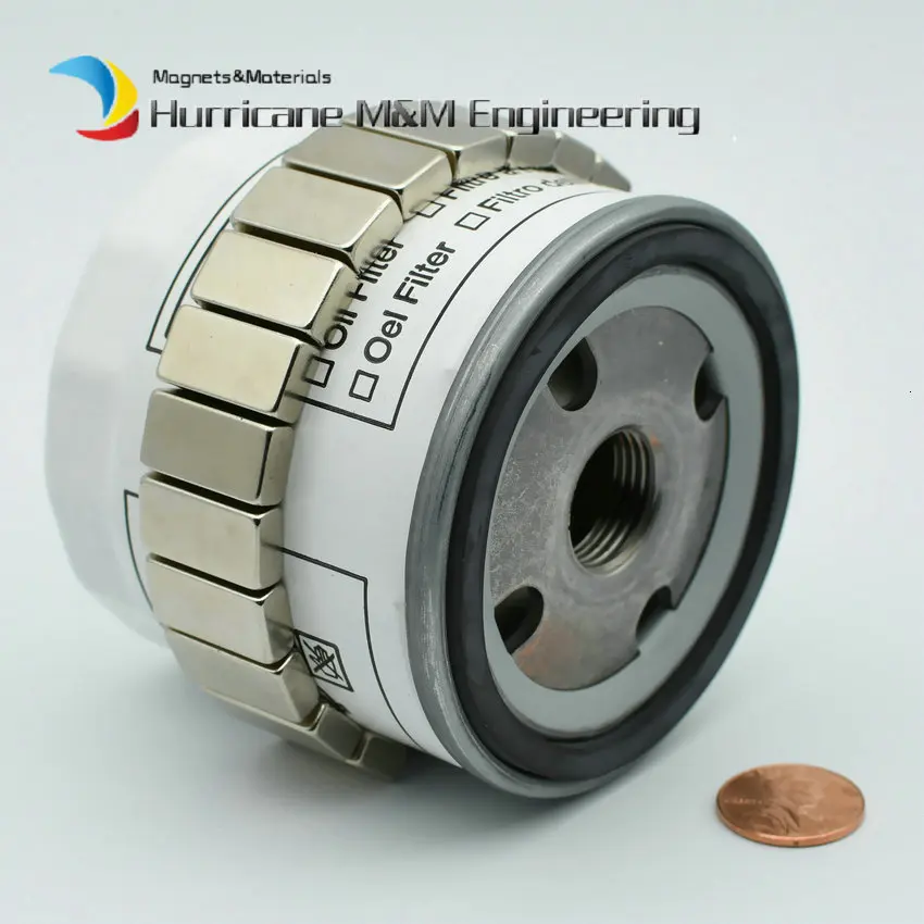 12 шт. автомобильный Магнитный масляный фильтр NdFeB сильные неодимовые магниты 150 градусов C фильтры могут защитить двигатель 20x10x5+/-0,1 мм