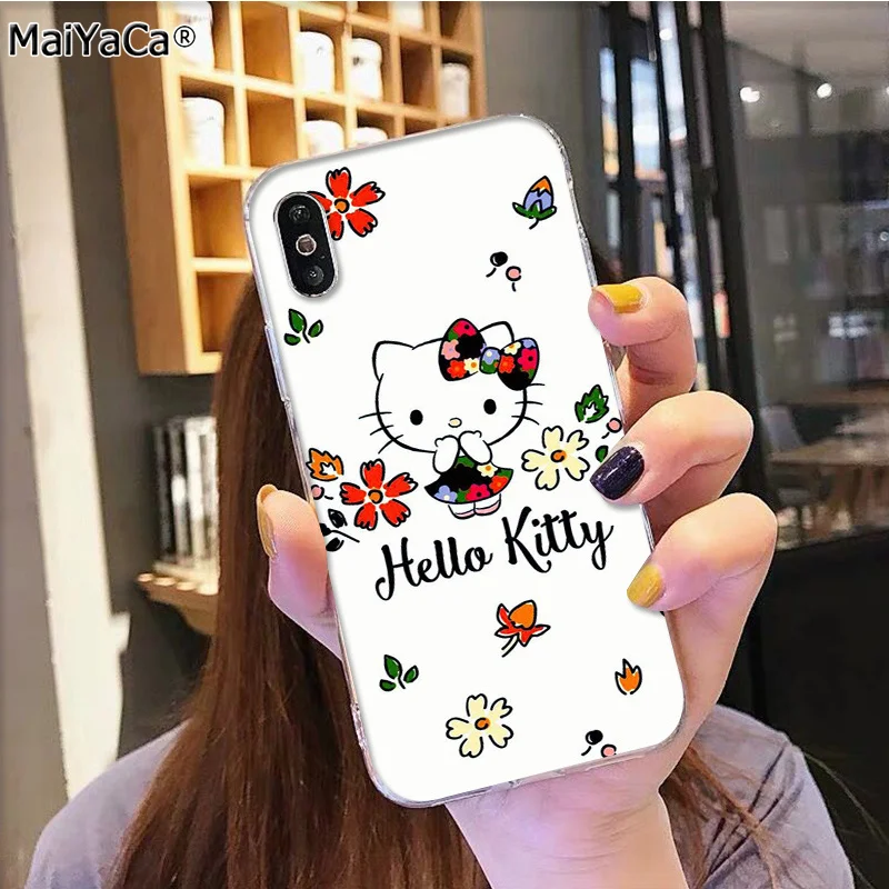 MaiYaCa Горячая модная hello kitty на продажу аксессуары для телефонов Чехол для iphone 11 pro 8 7 66S Plus X 5S SE XR XS MAX