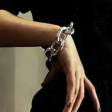 SHIXIN преувеличенные Панк толстые кубинские звенья цепи браслеты для женщин модные ювелирные изделия женские талисманы руки манжеты аксессуары Подарки
