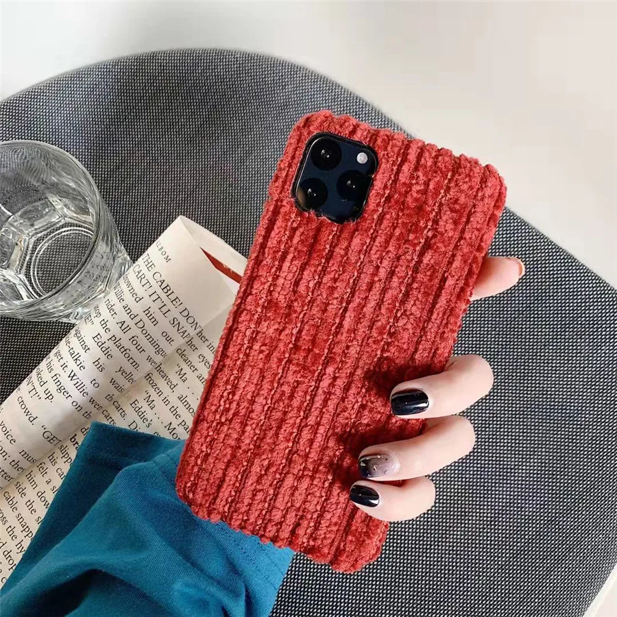Плюшевый чехол для телефона iphone 11 Pro 11Pro XR XS MAX зимний мягкий меховой Меховой 8plus 7plus