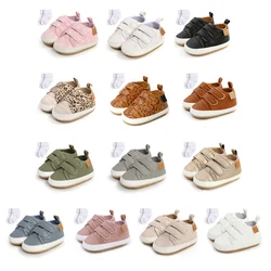 Tênis casuais do bebê clássico couro do plutônio recém nascido meninos meninas primeiros caminhantes esportes infantil da criança anti deslizamento sola macia sapatos