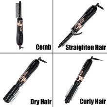 4 в 1 2 уровня регулировки анти-обжигающие бигуди Многофункциональные бигуди для волос гребень для волос затягиватель на 360 ° вращающийся шнур