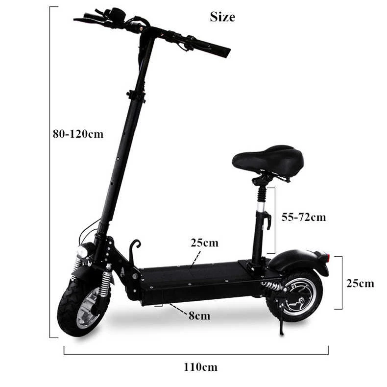 

GT11 EU Stock Powerful Electric Scooter 48V/1000W Electric Kick Scooter with 11inch on road / off road big fat wheel kick bike
