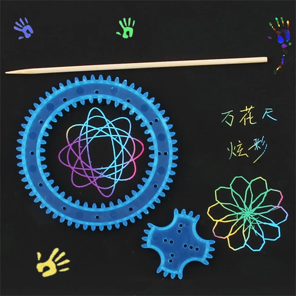 Новые математические игрушки Спирограф Делюкс набор дизайн подарок разноцветные гелевые ручки набор для развития обучения и образования Прямая поставка