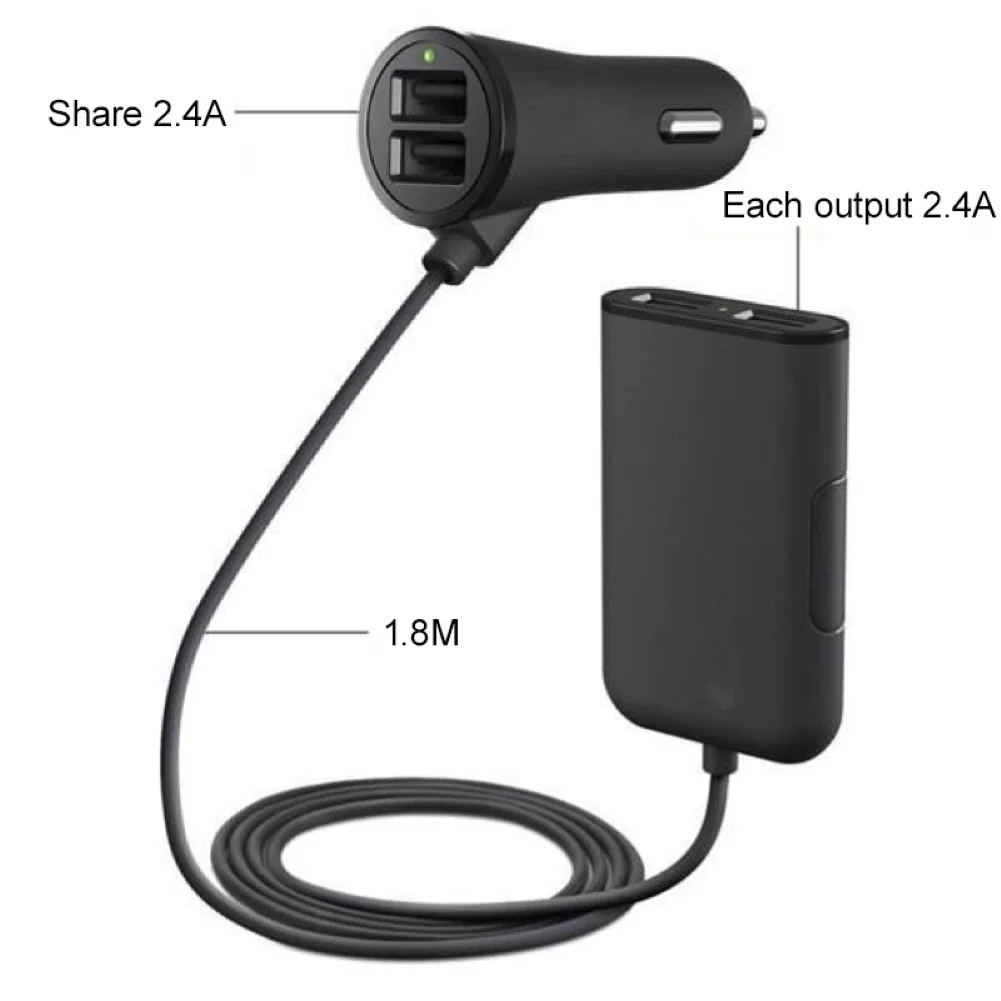 4 USB порта автомобильное переднее заднее сиденье зарядное устройство зажигалка Адаптер питания аксессуары для салона автомобиля бутик автомобили Электроника