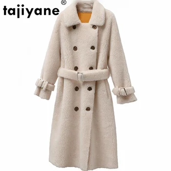 

Autumn Winter Coat Women Clothes 2019 Korean Real Fur Coat Streetwear Wool Jacket Vintage Sheep Shearling Suede Lining ZT3444