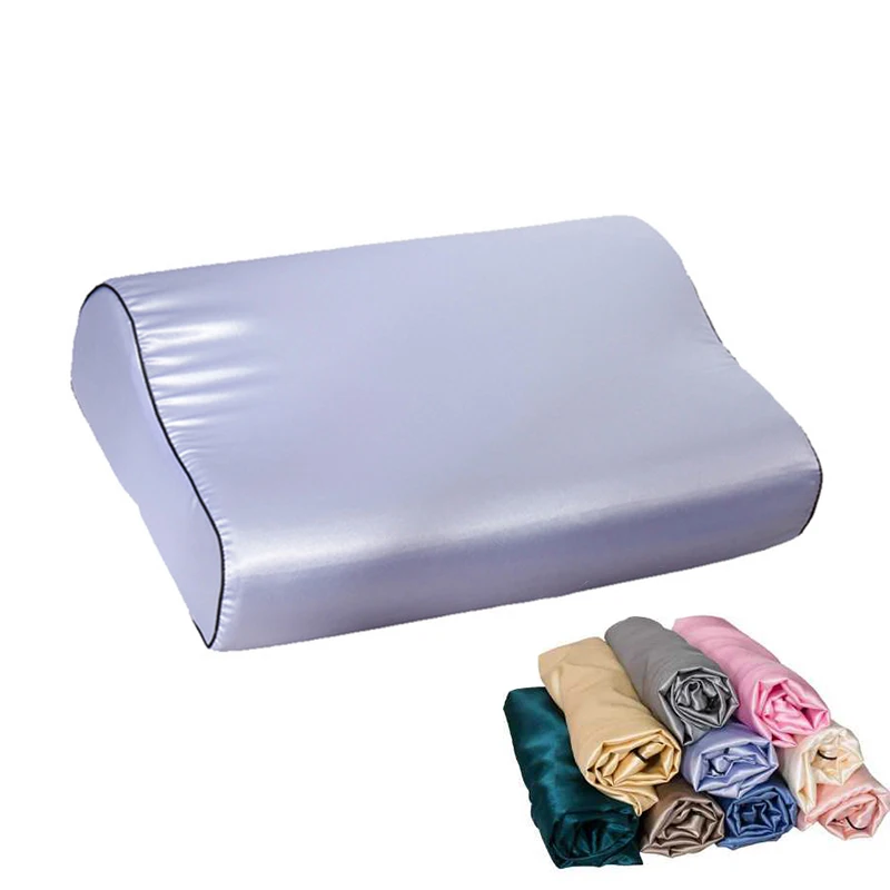 

High-end Europe and America with zipper candy color pillowcase home decoration rectangular pillowcase silk throw pillowcase