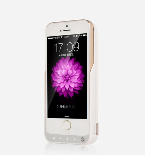 4200 мАч чехол для зарядного устройства для iphone 5 5G 5S SE внешний аккумулятор чехол Чехол для зарядки - Цвет: Белый