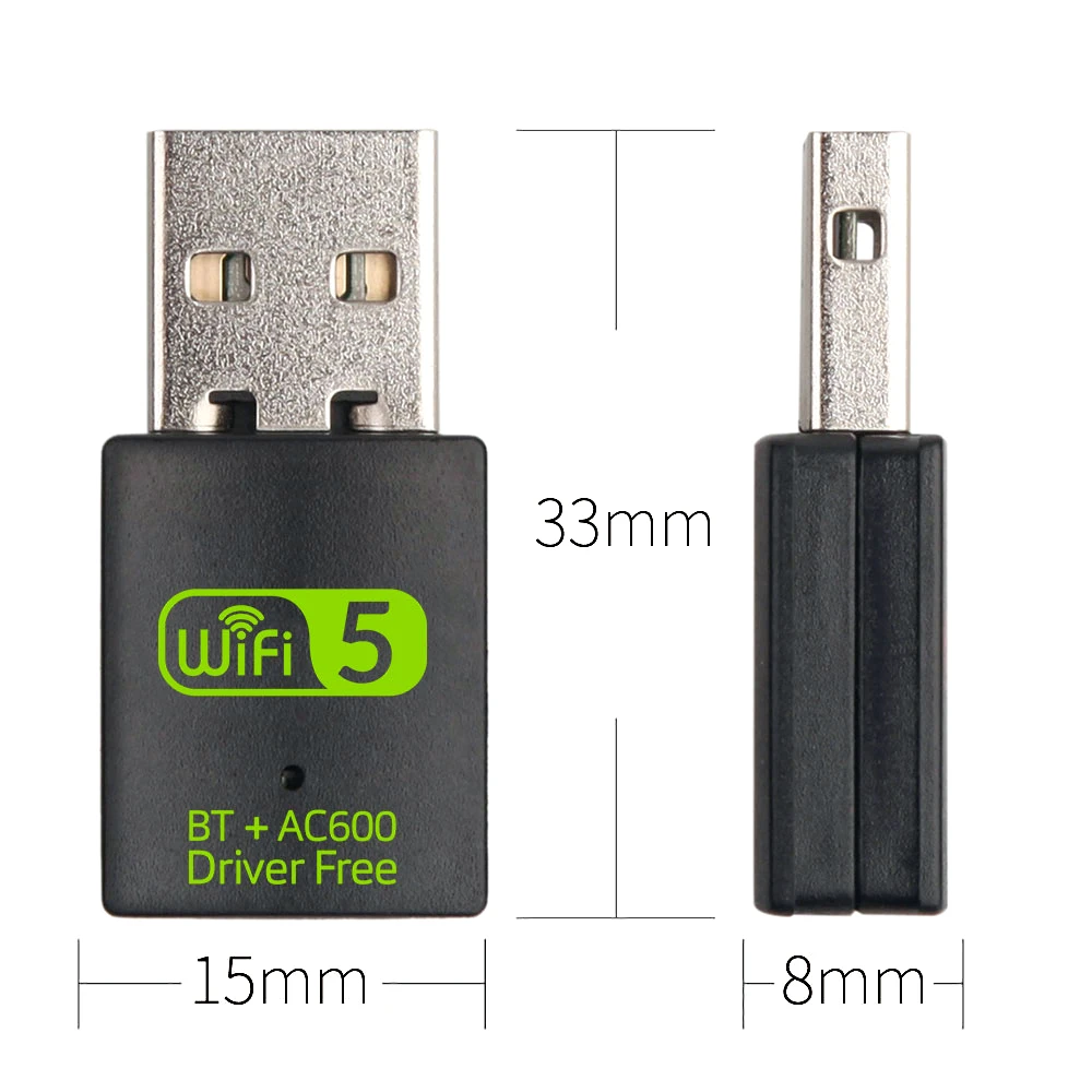 2 в 1Bluetooth 4,2 и Wifi адаптер 600 Мбит/с Wi Fi адаптер 5 ГГц антенна USB Ethernet ПК Wifi ключ AC Wifi приемник Бесплатный драйвер