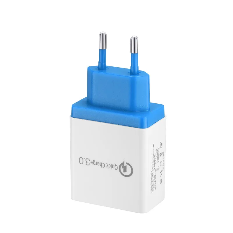 BLUE USB 3,0 быстрое зарядное устройство Быстрая зарядка для iPhone X 8 7 iPad быстрое настенное зарядное устройство для samsung S9 Xiaomi Mi 8 huawei зарядное устройство для мобильных телефонов - Тип штекера: BLUE