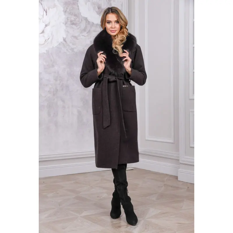 Новое меховое пальто женское пальто из натурального Лисьего меха Длинная зимняя теплая куртка Женская Роскошная брендовая одежда съемный жилет с рукавами плюс размер