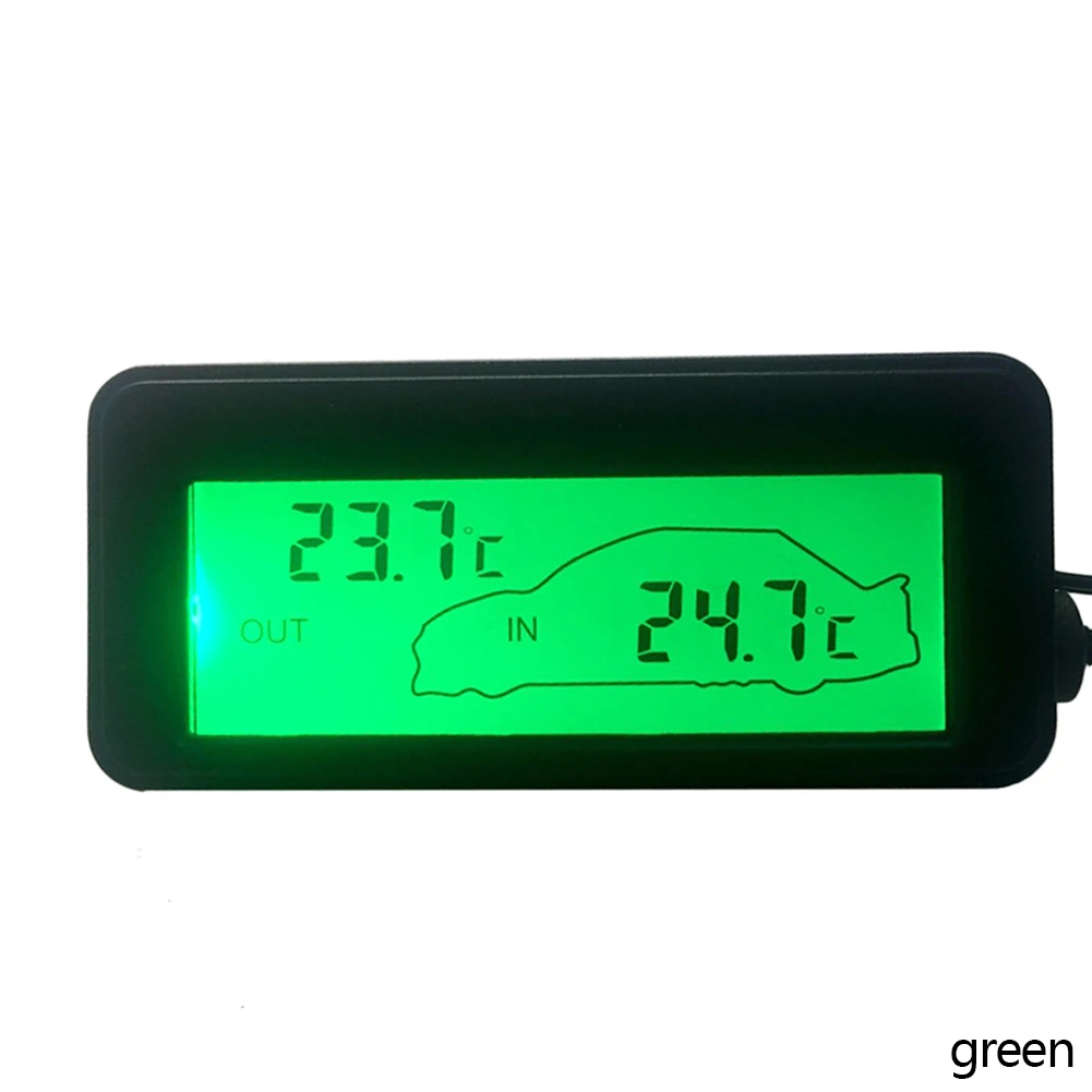 Termómetro Digital con pantalla LCD para coche, medidor de temperatura  interior y exterior con Cable de 1,5 m, herramientas para autos interior y  exterior