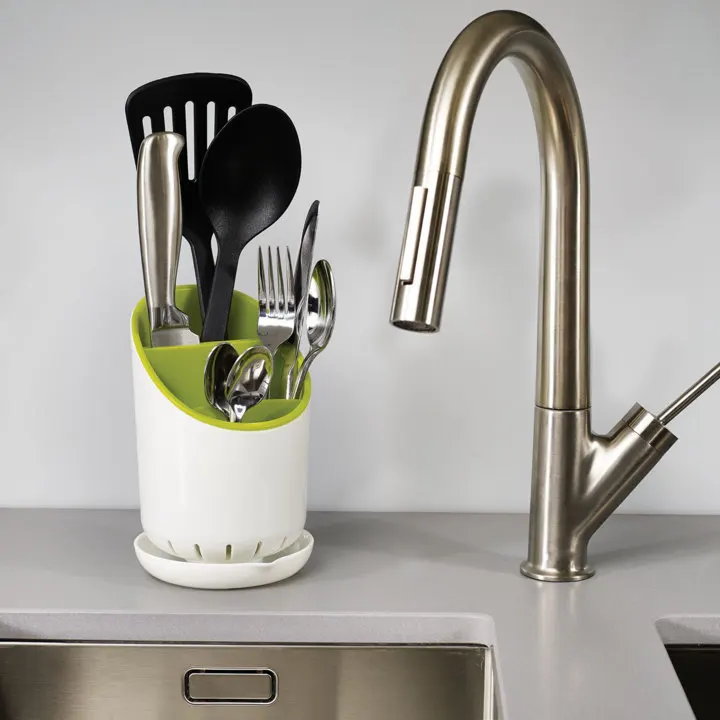 

Kitchen Tableware Spatula Knife And Fork Storage Box Storage Bucket Plastic Three Grid Chopsticks Holder li shui tong