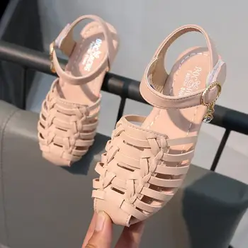 

Summer Style Girls Sandals Children Toddler Kids Beach Cutout Sandals Princess Cute Leather Sandal Shoes