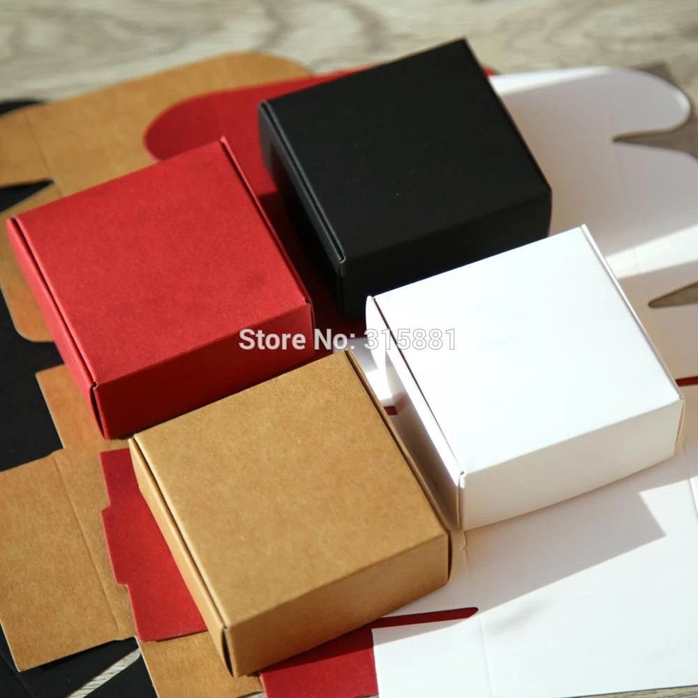 Caja de Papel Kraft para regalo, caja de cartón para jabón, recuerdos boda, dulces, 30 unidades/lote|Envoltorios y bolsas de regalo| -
