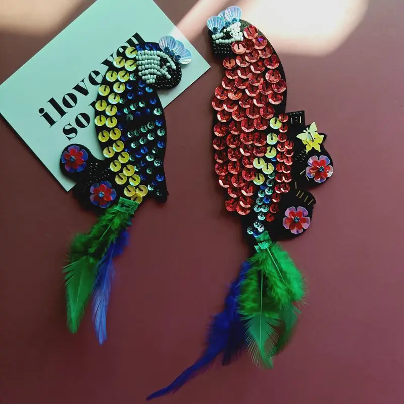 BIRD FEATHER PATCHES FOR CLOTHES 1