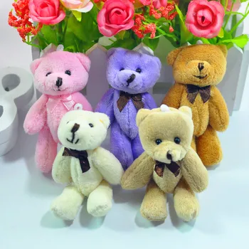

1PCS 8cm Kawaii Small Bears Plush Soft Toys Pearl Velvet Dolls Gifts Mini Teddy Bear