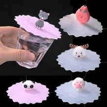 Пищевые силиконовые крышки для чашек, крышка для фруктов, термостойкая кофейная Герметичная крышка, инструмент для кухни, защита от пыли, крышка для чаши, уплотнения, стеклянные кружки