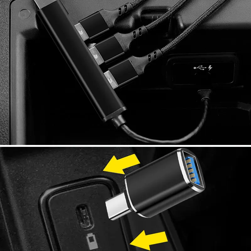 

NEW For Mercedes Benz A B CLA GLB GLA Class W177 W247 C118 W118 X247 H247 Car USB Type-C OTG Charge Adapter Cable Converter Line