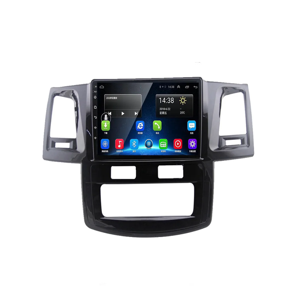 Android 9,1 1+ 16G Автомобильный dvd-плеер gps навигация для Toyota Hilux Fortuner 2008