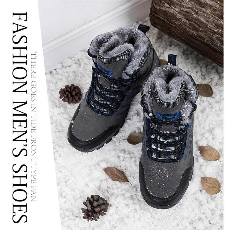 Женские кроссовки; Зимние Повседневные кроссовки на массивном каблуке; мужская обувь с флисовой подкладкой; теплые лыжные ботинки; женские уличные лыжные ботинки