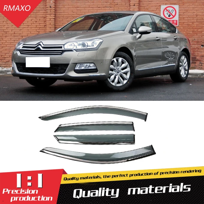 For Citroen C5 2010-2015 Plastic Window Visor Vent Shades Sun Rain Deflector Guard Auto Accessories 4PCS/SET | Автомобили и