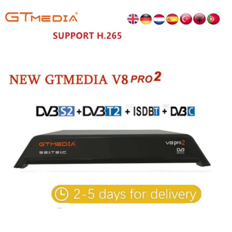 Приемник Gtmedia V8 pro2 H.265 Full HD DVB-S2 DVB-T2 isdbt спутниковый ресивер со встроенным Wi-Fi лучше