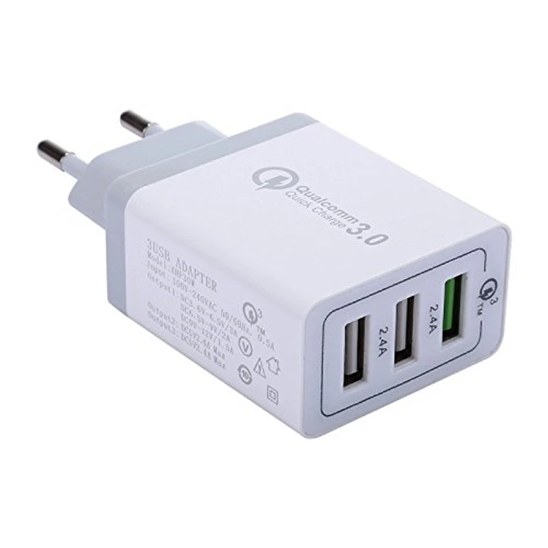30W USB 3 порта QC 3,0 быстрый адаптер зарядного устройства для быстрой стены(штепсельная Вилка европейского стандарта