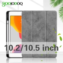 Для ipad pro 10,5 чехол с карандашом держатель для iPad Air 3 2019 чехол Funda, GOOJODOQ для iPad 10,2 2019 чехол Pro 10,5 чехол 2017(China)