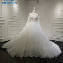 Сексуальная возлюбленная Длинная Рукава свадебное платье невесты платье Vestidos de Novia невесты платье размера плюс реальные фотографии