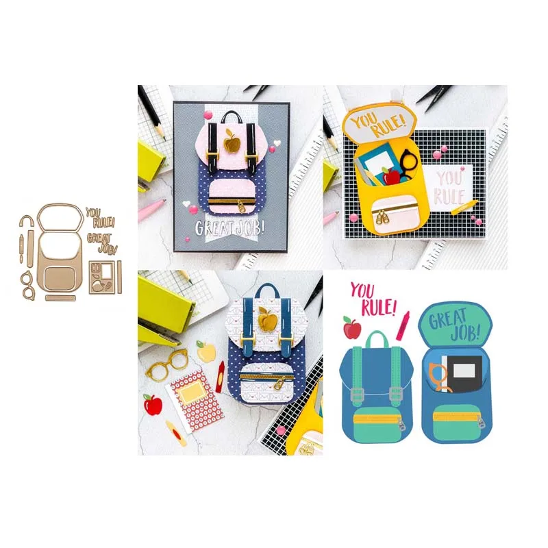 

School Bag Dies 2019 box metal cutting dies cut Die Craft mold for Scrapbook paper craft knife mould blade punch stencils dies