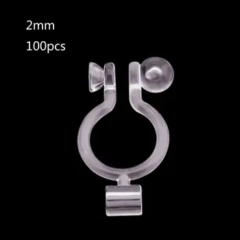 

100Pcs Invisible Clip-on Earring Converter for Non Pierced Ears Jewelry Findings