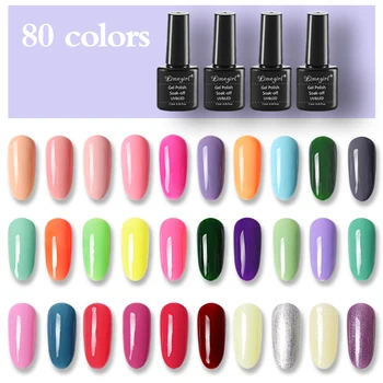 

Limegirl 7.5ml Gelpolish Gel Nail Art Polish Led Nail Polish UV Colors Vernis Semi Permanent Hybrid Nail Polish Set Gel 80Colors