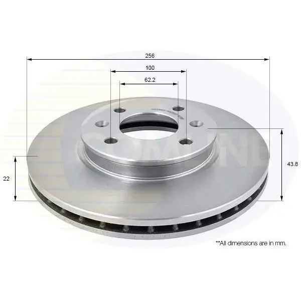 Диск тормозной COMLINE ADC2408V