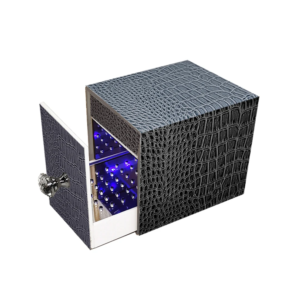 Disinfecting 40 Holes Nail Art Drill Bits Empty Storage Box Acrylic Holder Display Grids Bit Disinfection Case | Красота и здоровье