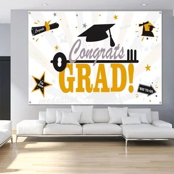 

Class Of 2020 2019 Home Front Polyester Photo Props Graduation Decoration Durable Background Porch Sign Hanging Banner Door Wall