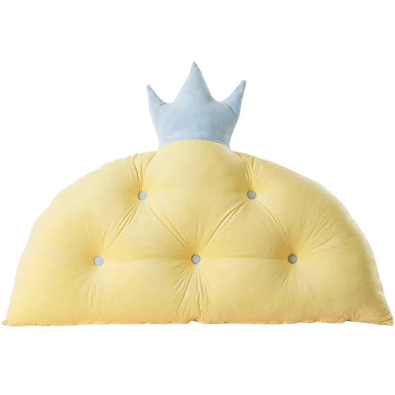 

Korean Crown Bedside Cushion Pillow Princess Net Red Children Big Backrest Pillow for Bed Headboard Soft Coussins Decor FK221