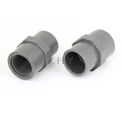 

Gray 1/2" PT Female Thread Straight Water Hose Pipe Fitting Connectors 2 Pcs